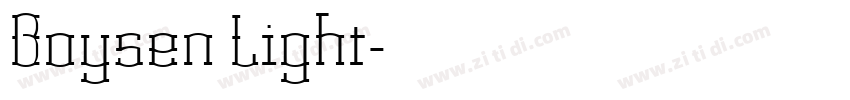Boysen Light字体转换 Boysen Light字体转换